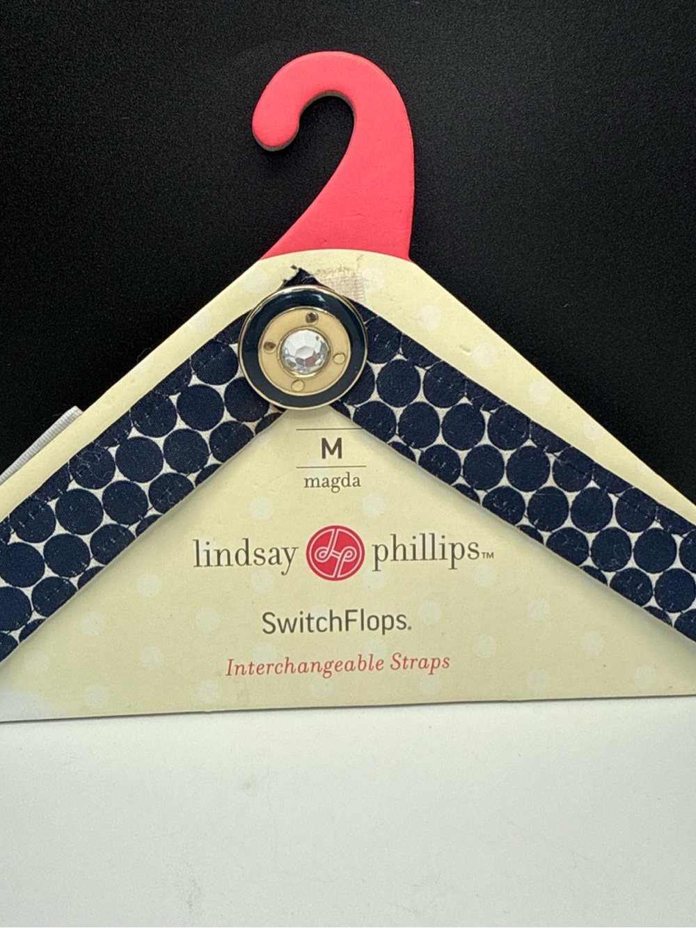 lindsay phillips Navy and White Dot Interchangeable Strap